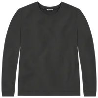 StringKing Men's Pima Cotton Crewneck Sweatshirt - Sharp Fit, Black, Front