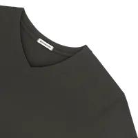 StringKing Men's Pima Jersey V-Neck Tee - Relaxed Fit, Peat, Detail