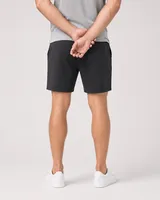 StringKing Men's StayWarm Shorts - Relaxed Fit, Black, Full Back - Human Model - Chest to Feet