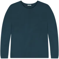 StringKing Men's Pima Terry Long Sleeve Tee - Relaxed Fit, Navy, Front