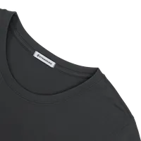 StringKing Women's FlexStyle Long Sleeve Crewneck T-Shirt - Relaxed Fit, Moonless Night, Detail