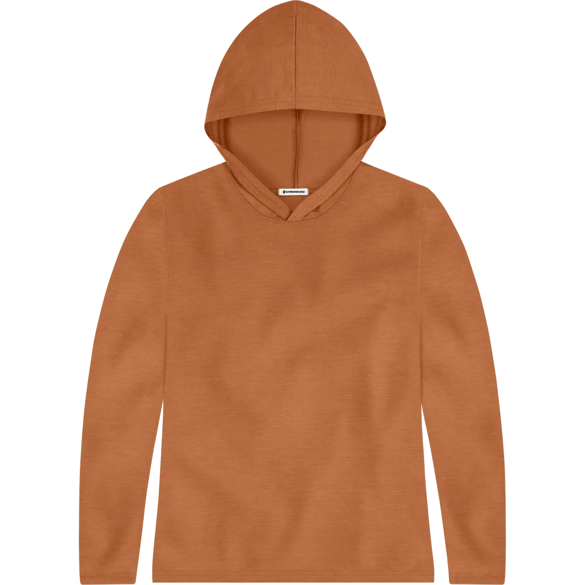 StringKing Women's FlexStyle Lightweight Hoodie - Relaxed Fit, Bombay Brown, Front