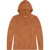 StringKing Women's FlexStyle Lightweight Hoodie - Relaxed Fit, Bombay Brown, Front