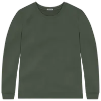 StringKing Men's Pima Terry Crew Sweater - Sharp Fit, Moss, Front