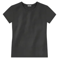 StringKing Women's Heavy Pima Cotton T-Shirt - Sharp Fit, Black, Front
