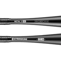 StringKing Metal 2 Pro BBCOR - Drop 3, 32" / 29 oz, Black, Bat Details, Horizontal