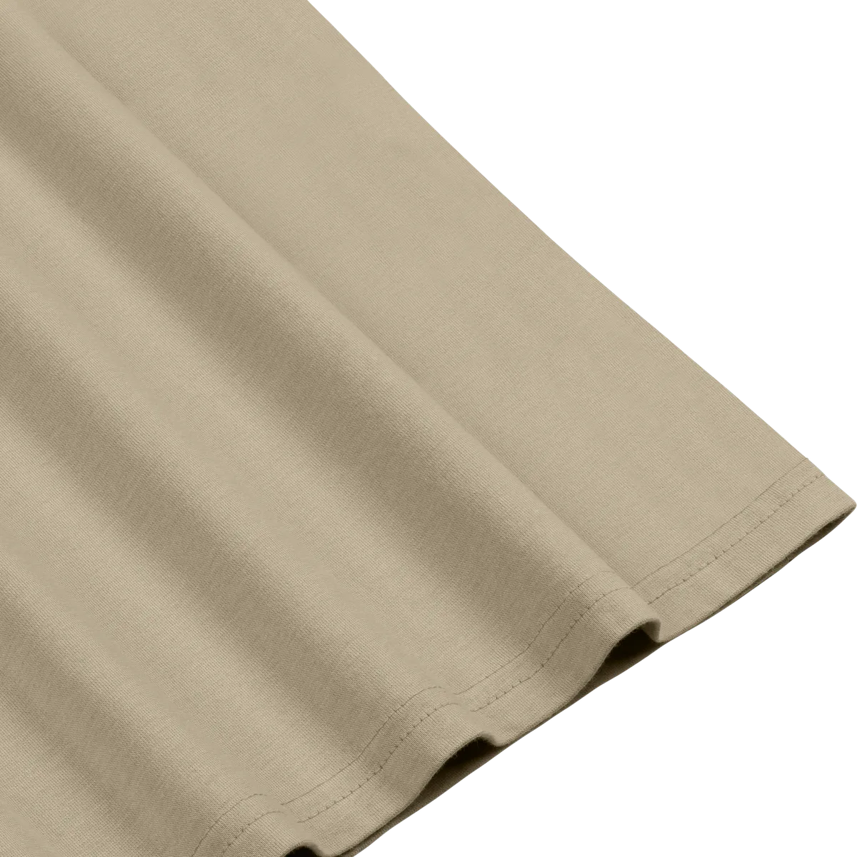 StringKing Men's Pima Cotton Short Sleeve V-Neck T-Shirt - Sharp Fit, Warm Khaki, Fabric
