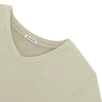 StringKing Women's Pima Cotton V-Neck Sweatshirt - Sharp Fit, Khaki Green, Detail