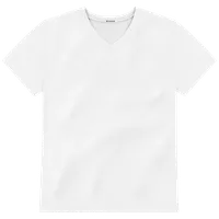 StringKing Men's Heavy Pima Cotton V-Neck T-Shirt - Relaxed Fit, White, Front