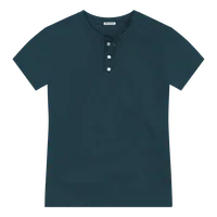 StringKing Men's Pima Jersey Short Sleeve Henley - Sharp Fit, Navy, Front