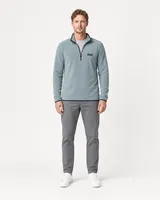StringKing Men's Polartec Fleece Quarter Zip - Sharp Fit, Slate, Full Front - Human Model