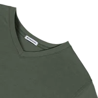 StringKing Men's FlexStyle Short Sleeve V-Neck T-Shirt - Sharp Fit, Thyme, Detail