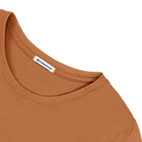 StringKing Women's FlexStyle Long Sleeve Crewneck T-Shirt - Sharp Fit, Bombay Brown, Detail