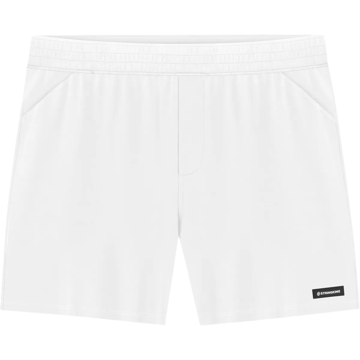 StringKing Men's Pima Terry Shorts - Relaxed Fit, White, Front