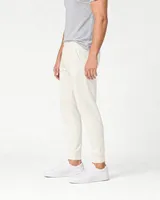 StringKing Men's Pima Terry Sweatpants - Sharp Fit, Tofu, Full Side - Human Model - Chest to Feet