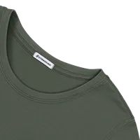 StringKing Women's FlexStyle Long Sleeve Crewneck T-Shirt - Relaxed Fit, Thyme, Detail