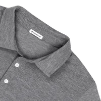 StringKing Men's FlexStyle Short Sleeve Polo - Relaxed Fit, Heather Gray, Detail