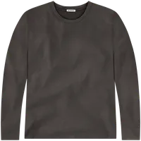 StringKing Men's FlexTech Long Sleeve Crewneck T-Shirt - Relaxed Fit, Charcoal, Front