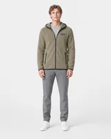 StringKing Men's Polartec Fleece Full Zip Hoodie with Pockets - Sharp Fit, Mermaid, Full Front - Human Model