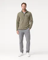 StringKing Men's Polartec Fleece Quarter Zip - Sharp Fit, Mermaid, Full Front - Human Model