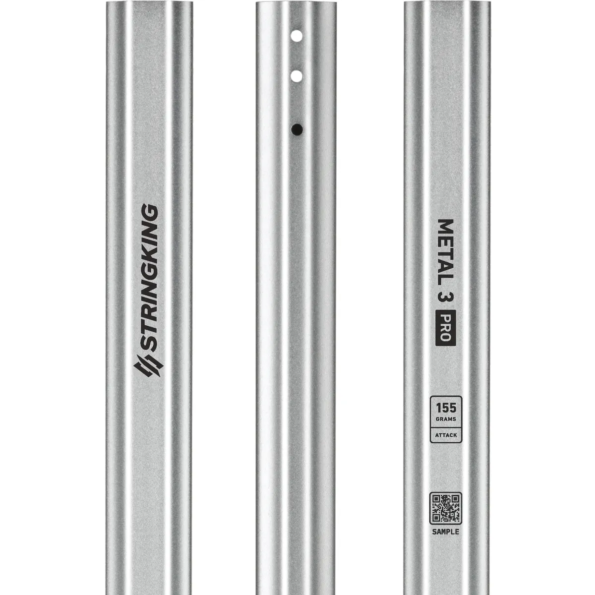 StringKing Men's Metal 3 Pro Attack - 155 Grams, Silver, Top Section, Right, Front, Left