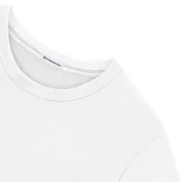 StringKing Women's Pima Cotton Crewneck Sweatshirt - Relaxed Fit, White, Detail