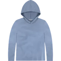 StringKing Women's Pima Cotton Lightweight Hoodie - Relaxed Fit, Slate Blue, Front
