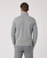StringKing Men's StayWarm Quarter Zip - Relaxed Fit, Gray, Full Back - Human Model - Top of head to Mid-thigh