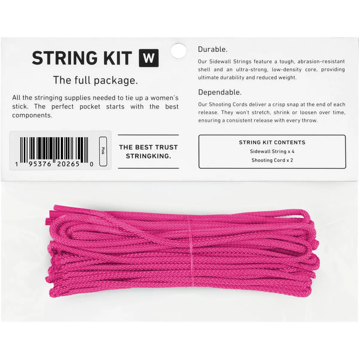 StringKing Women's String Kit - String Kit, Pink, Packaged, Back