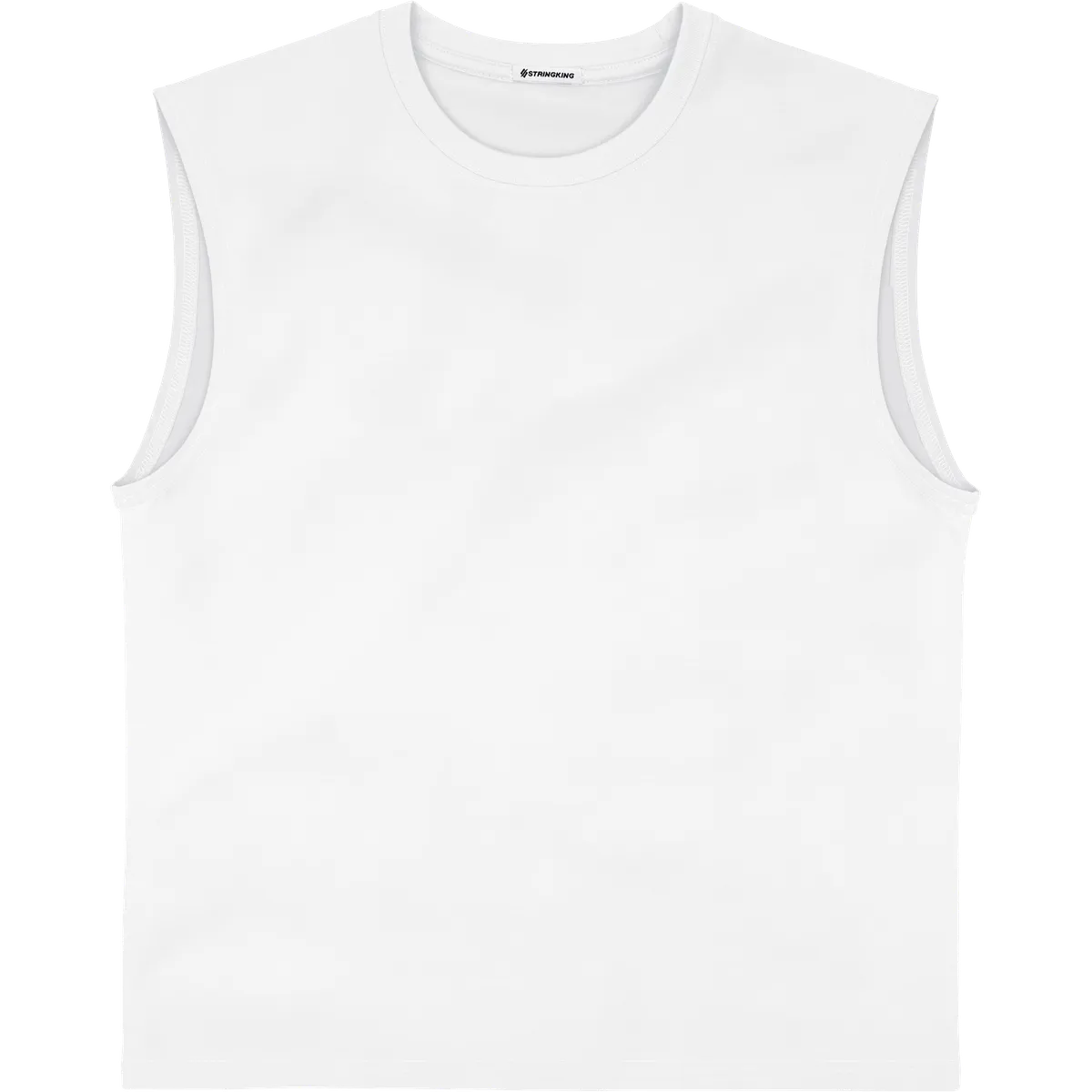 StringKing Men's StayWarm Tank Top - Relaxed Fit, White, Front