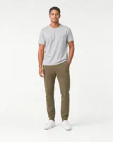 StringKing Men's Pima Terry Sweatpants - Relaxed Fit, Olive Drab, Full Front - Human Model
