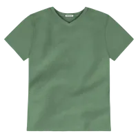 StringKing Men's Pima Cotton Short Sleeve V-Neck T-Shirt - Relaxed Fit, Green, Front