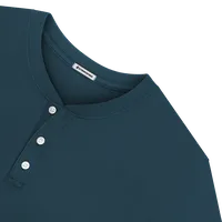 StringKing Men's Pima Jersey Henley - Relaxed Fit, Navy, Detail