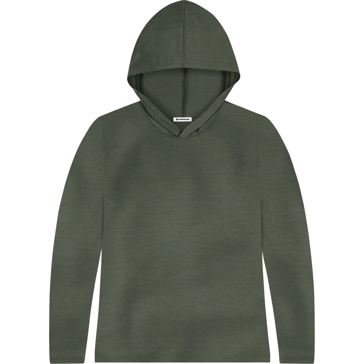 StringKing Women's FlexStyle Lightweight Hoodie - Relaxed Fit, Thyme, Front