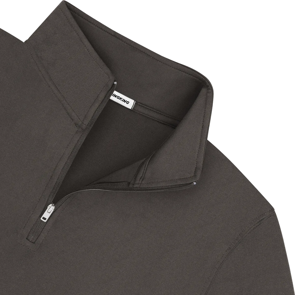 StringKing Men's FlexTech Quarter Zip - Relaxed Fit, Charcoal, Detail