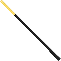 StringKing Composite 2 Pro Faceoff Bottom Lever - 155 Grams, Black / Yellow, Full Length, Angled, Left Side, With Butt End