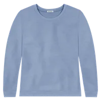 StringKing Women's Pima Cotton Crewneck Sweatshirt - Relaxed Fit, Slate Blue, Front