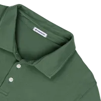 StringKing Men's Pima Cotton Long Sleeve Polo - Sharp Fit, Green, Detail