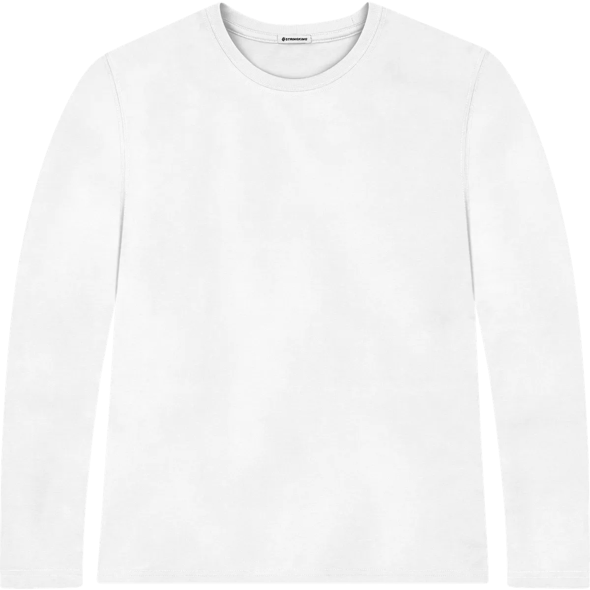 StringKing Men's StayCool Long Sleeve Tee - Sharp Fit, White, Front