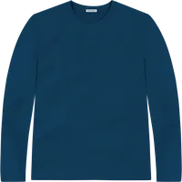 StringKing Men's StayWarm Long Sleeve Tee - Sharp Fit, Navy Blue, Front