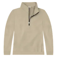 StringKing Women's Pima Cotton Quarter Zip - Sharp Fit, Warm Khaki, Front