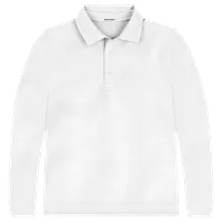 StringKing Men's Pima Cotton Polo Sweatshirt - Relaxed Fit, White, Front