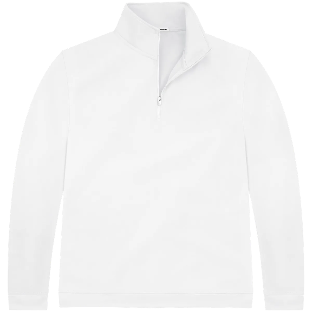 StringKing Men's StayCool Quarter Zip - Relaxed Fit, White, Front