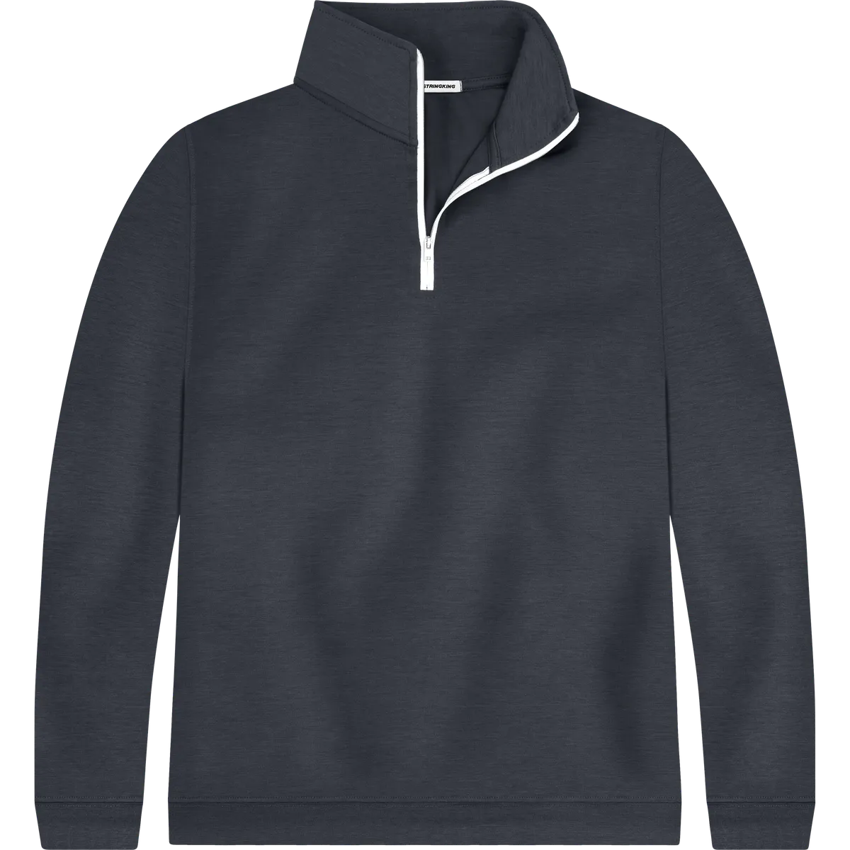 StringKing Men's FlexStyle Quarter Zip - Relaxed Fit, India Ink, Front