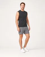 StringKing Men's StayWarm Tank Top - Sharp Fit, Black, Full Front Angle - Human Model