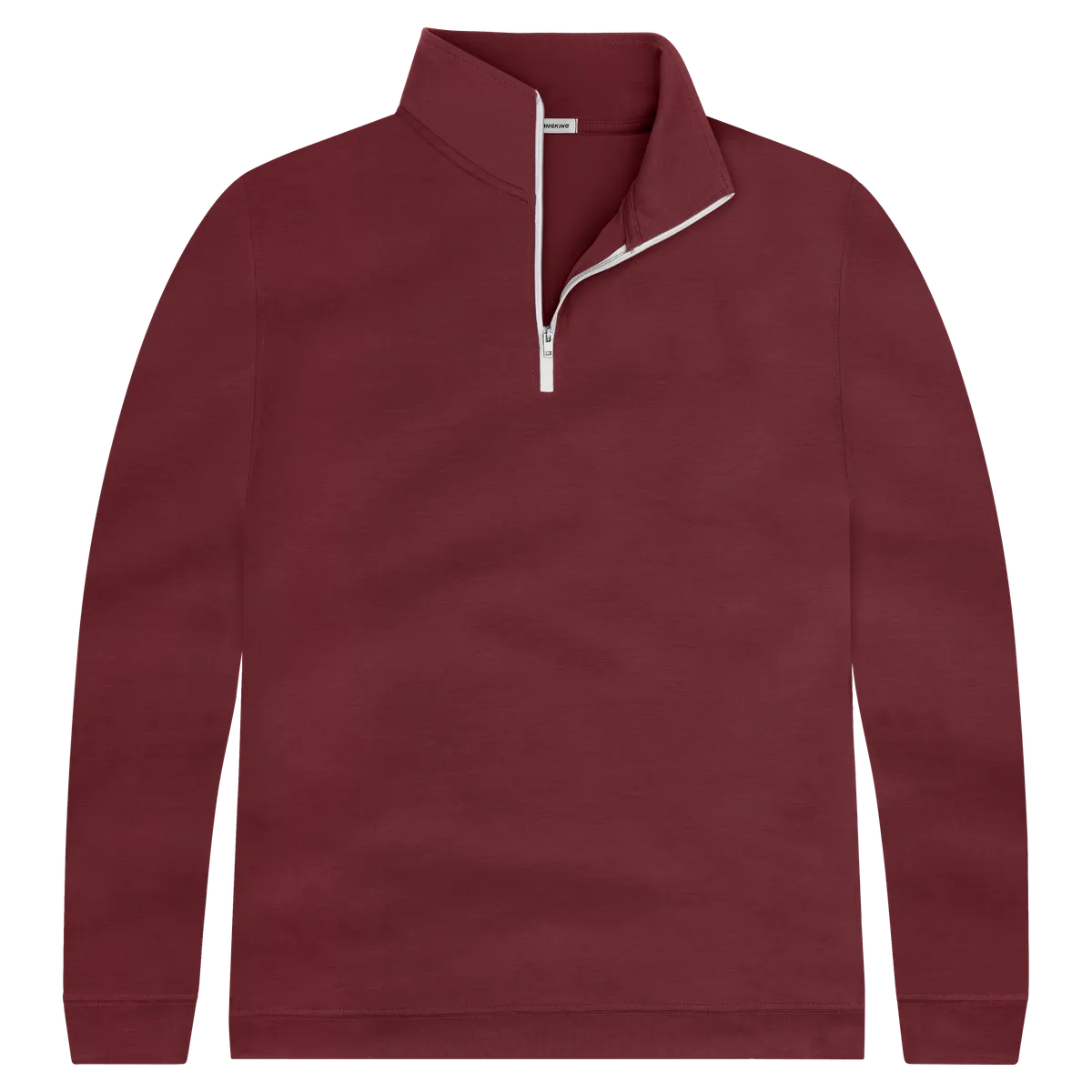 StringKing Men's FlexStyle Quarter Zip - Relaxed Fit, Rhubarb, Front
