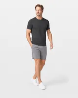 StringKing Men's StayWarm Tee - Sharp Fit, Black, Full Front Angle - Human Model