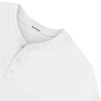 StringKing Men's Pima Jersey Henley - Sharp Fit, White, Detail