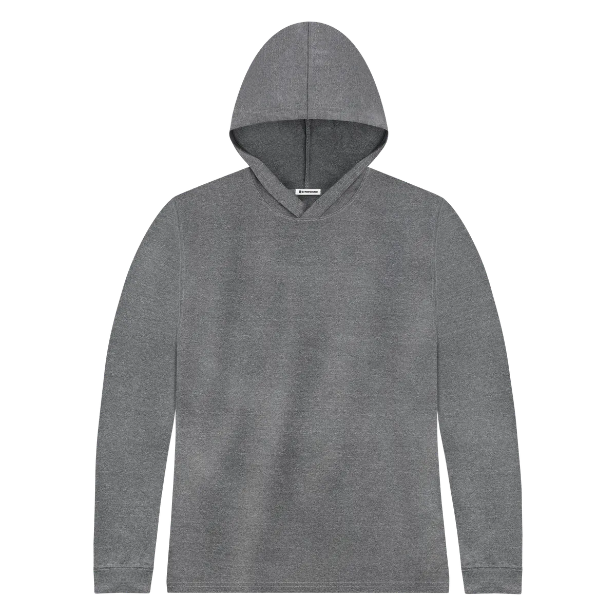 StringKing Women's FlexTech Lightweight Hoodie - Relaxed Fit, Heather Gray, Front