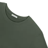 StringKing Women's Pima Terry Tee - Relaxed Fit, Moss, Detail